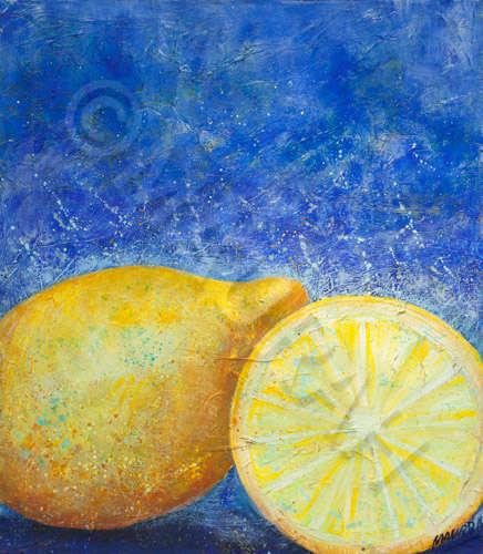 MAURAH CITRONS SUR FOND BLEU
